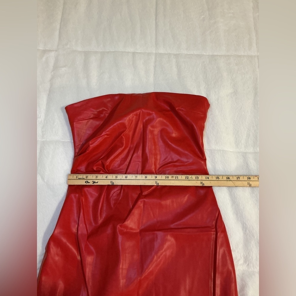 Zara Women's Red Strapless Dress - Picture 5 of 12
